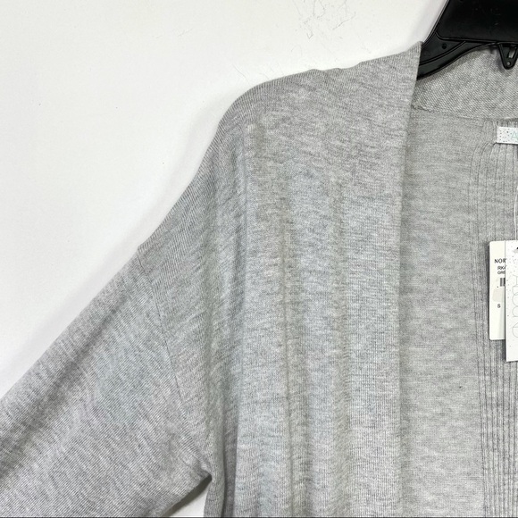 Abound Solid Knit Open Front Long Sleeves Longline Cardigan Sweater With pockets - Picture 5 of 11